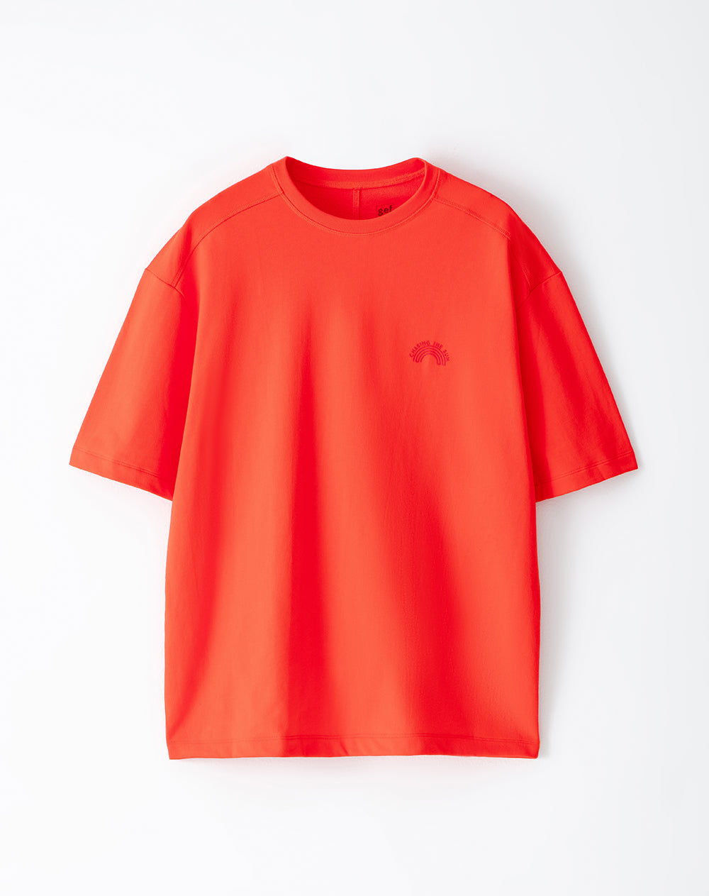 Camiseta oversized fit manga corta naranja brillante