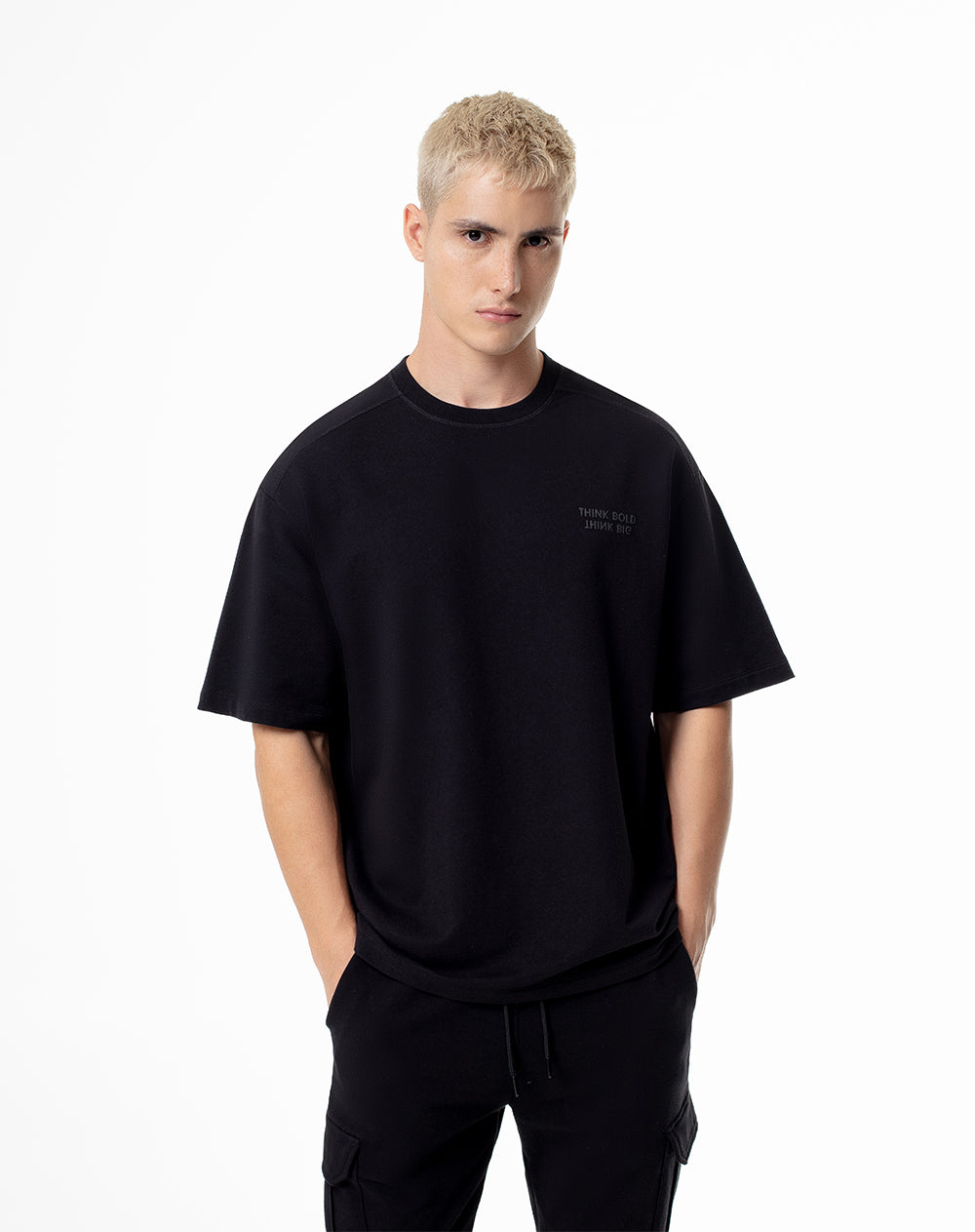 Camiseta Adis Adis oversized fit manga corta negra