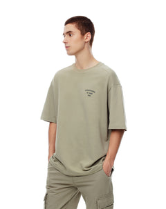 Camiseta oversized fit manga corta verde