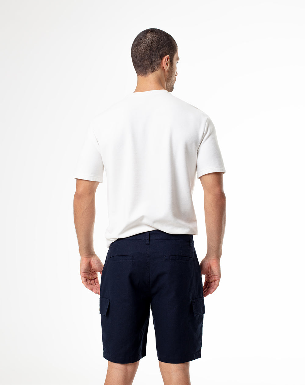 Bermuda regular fit azul