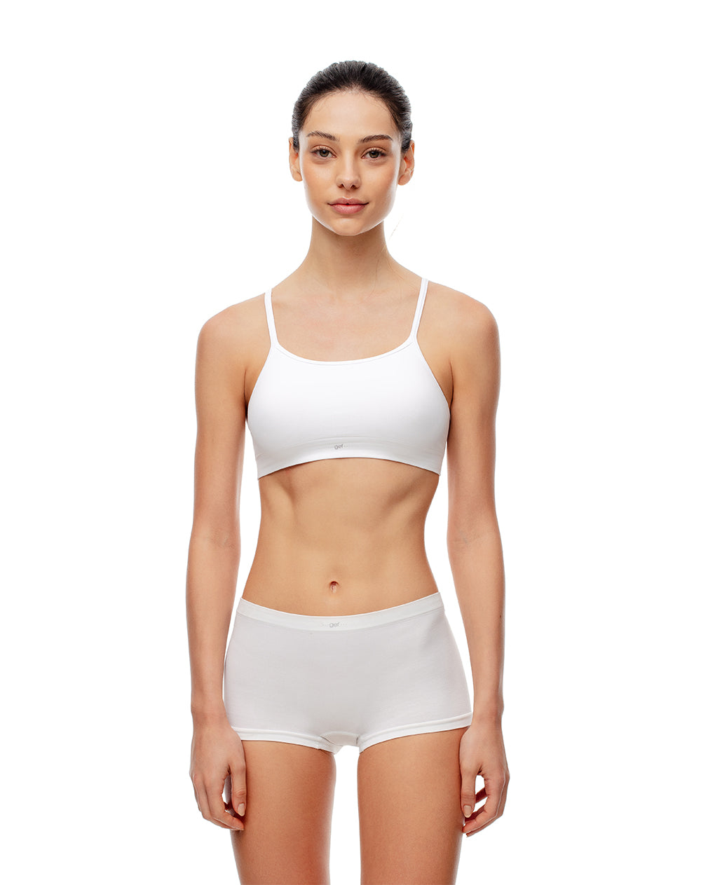 Panty Agus boxer en seamless tiro medio blanco