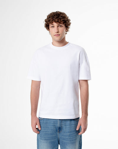 Camiseta regular fit manga corta blanca