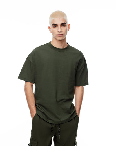 Camiseta regular fit manga corta verde