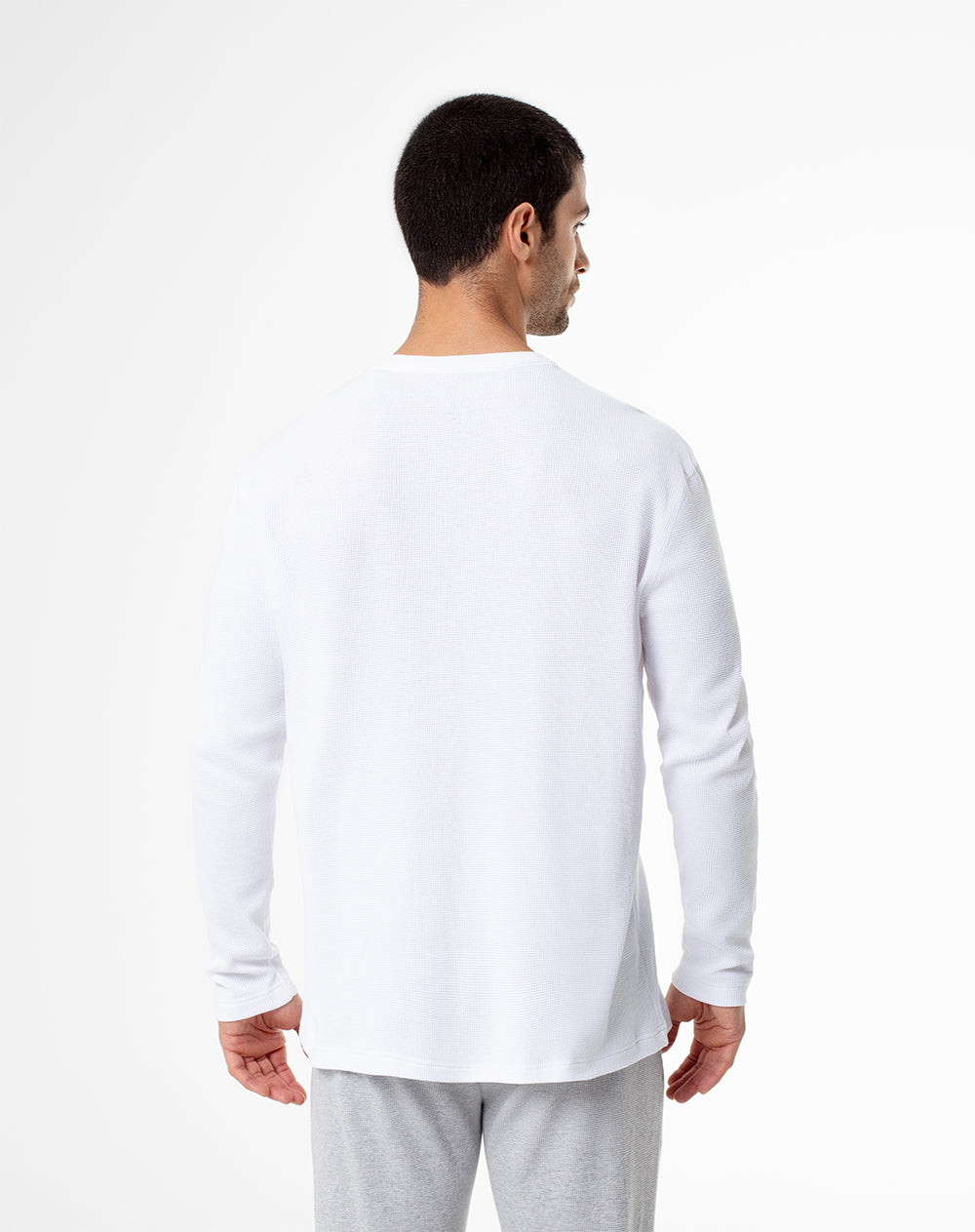 Camiseta relaxed fit manga larga blanca