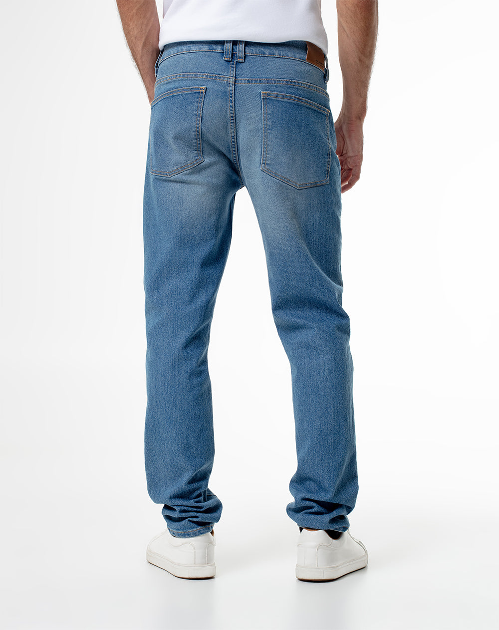 Jean skinny fit tiro medio indigo