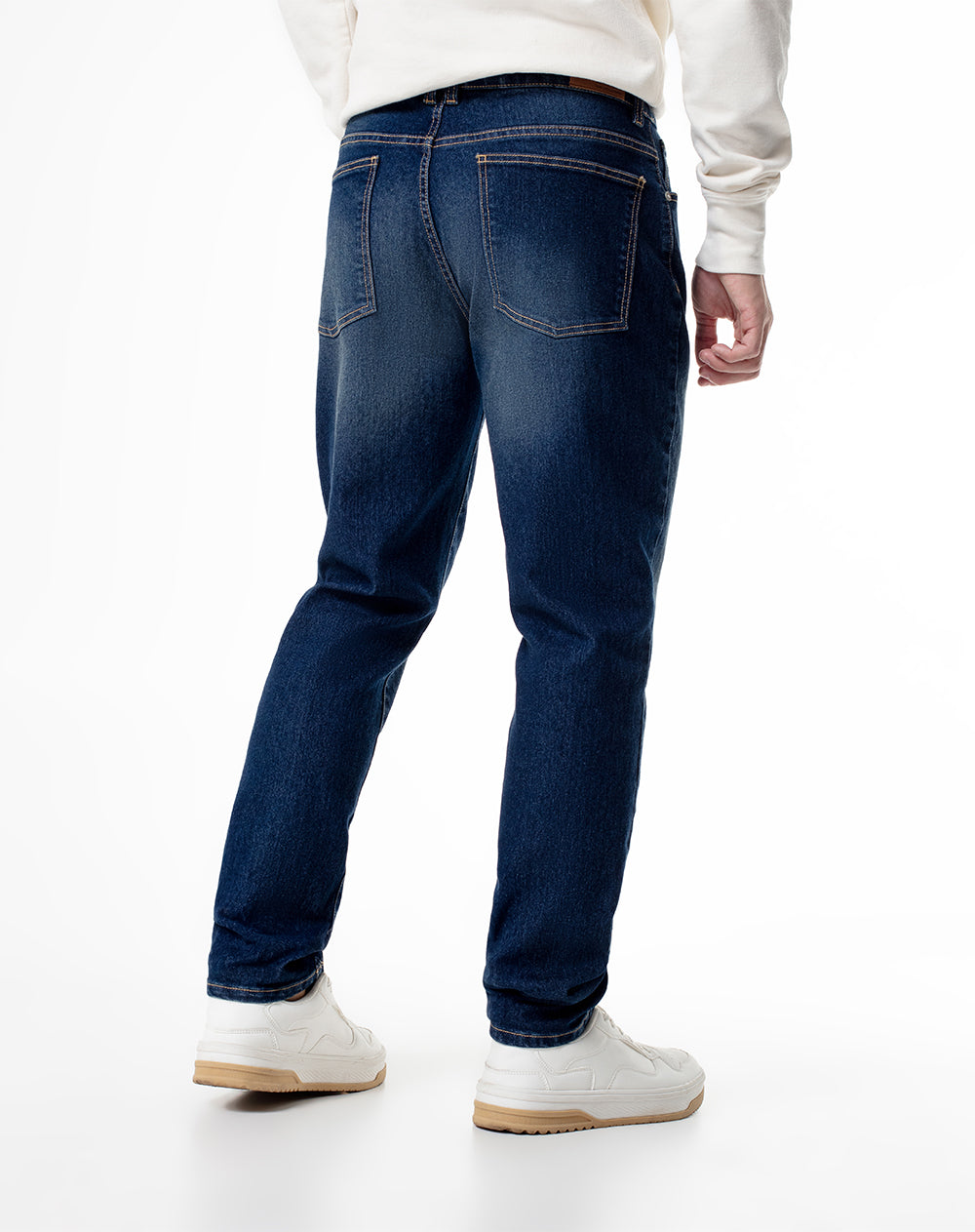 Jean skinny fit tiro medio indigo oscuro