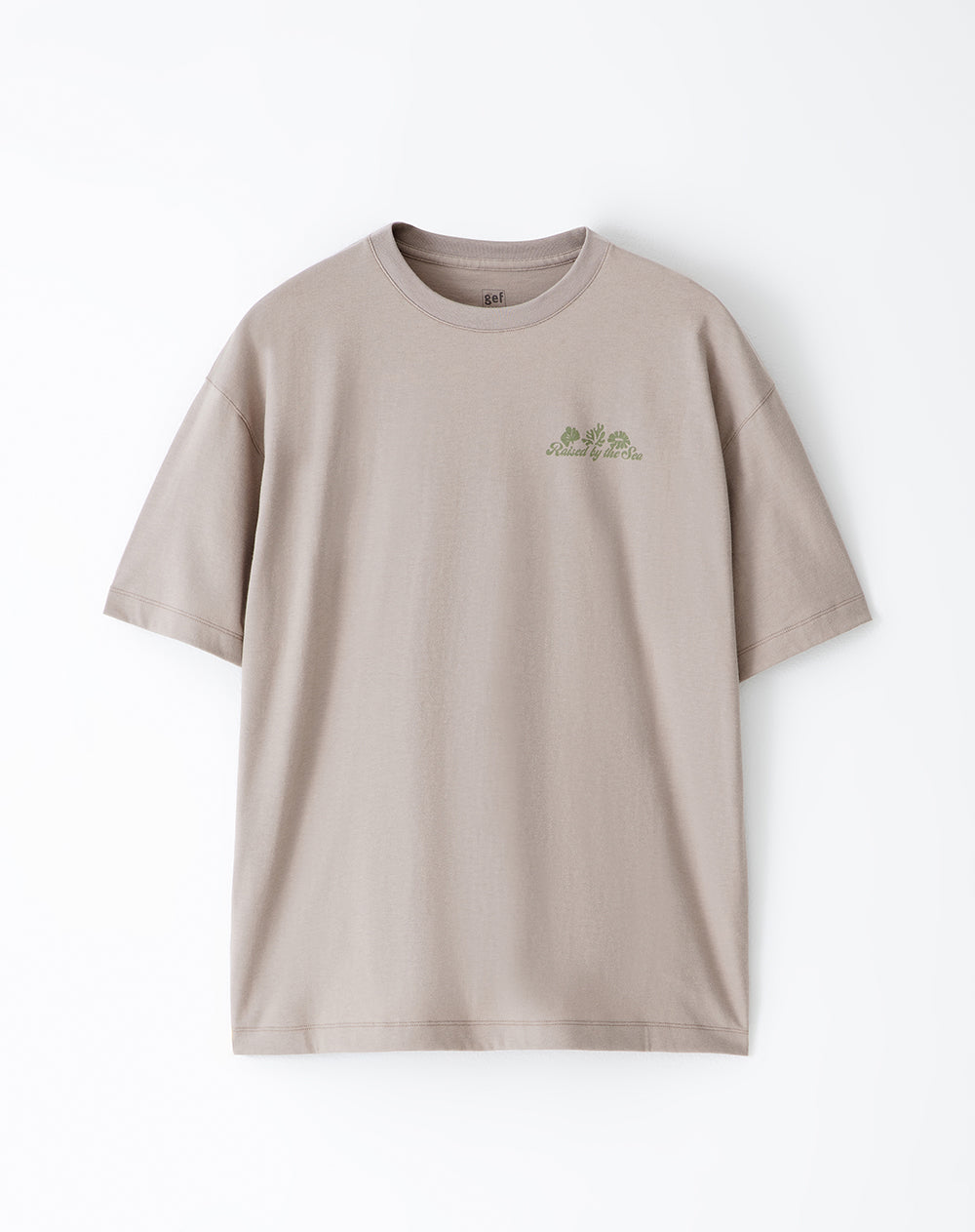 Camiseta regular fit manga corta taupe