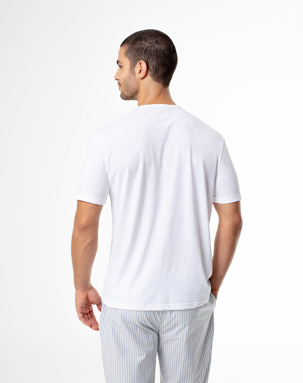 Camiseta relaxed fit manga corta blanca