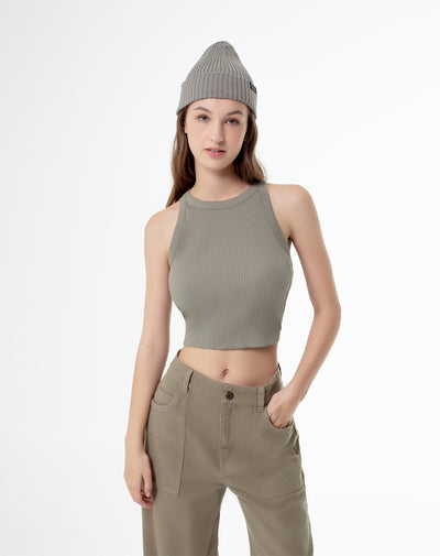 Camiseta cropped fit verde