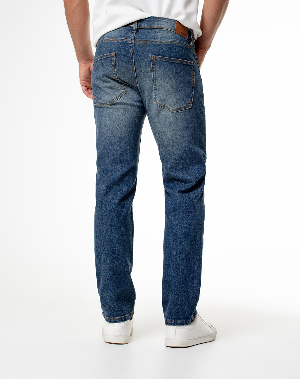 Jean slim fit tiro medio indigo