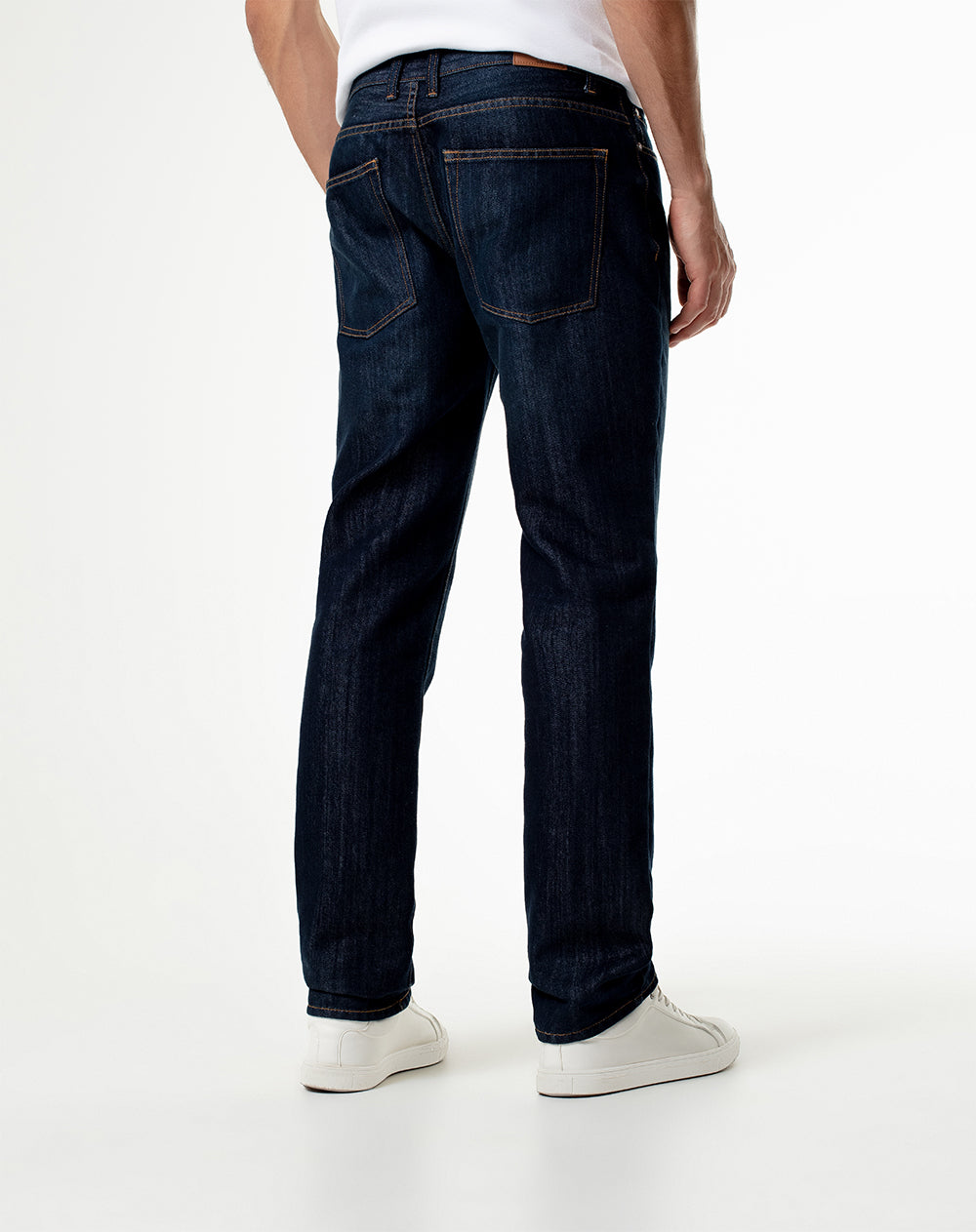 Jean regular fit tiro medio indigo oscuro