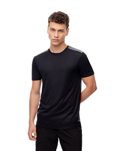 Camiseta slim fit manga corta negra