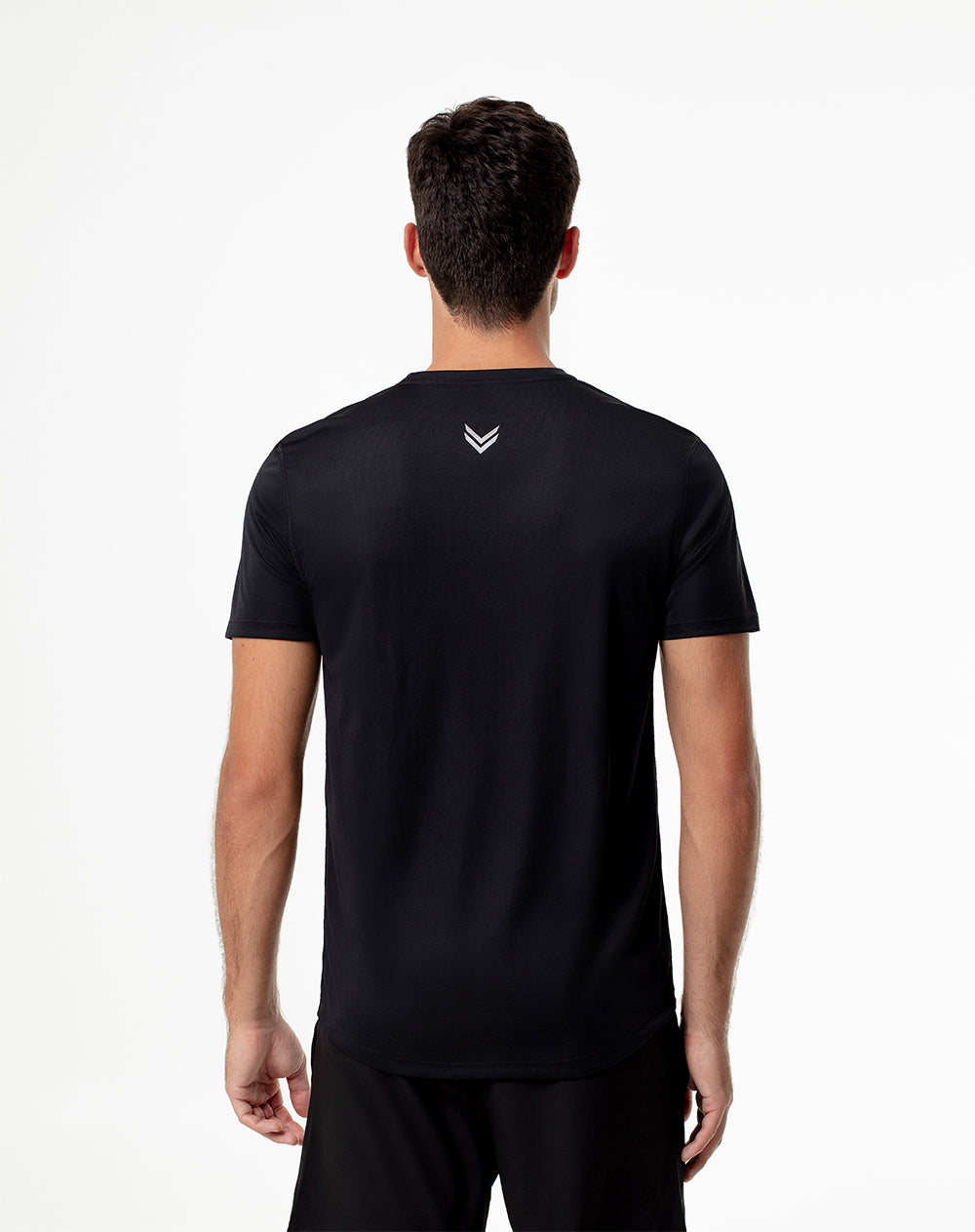 Camiseta slim fit manga corta negra