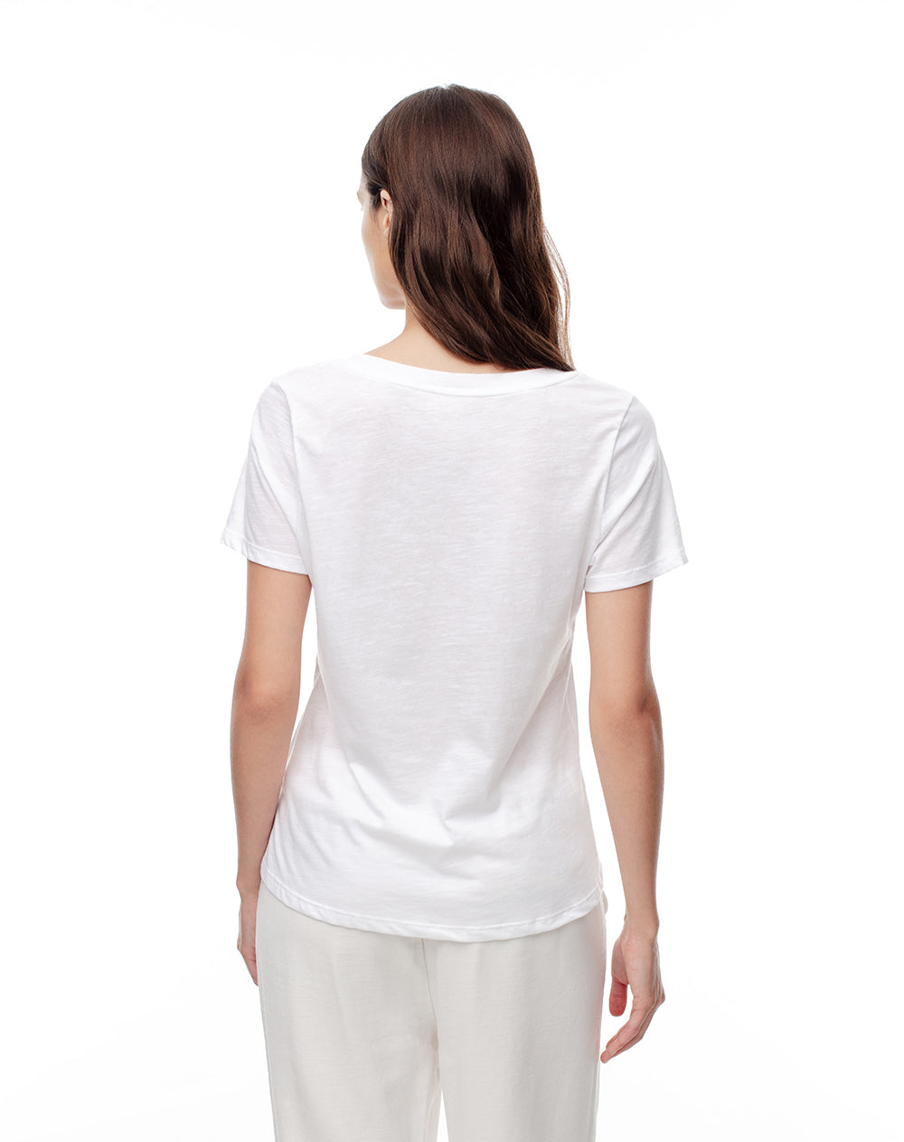 Camiseta regular fit manga corta blanca