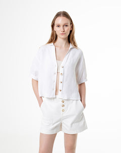 Bermuda regular fit blanca