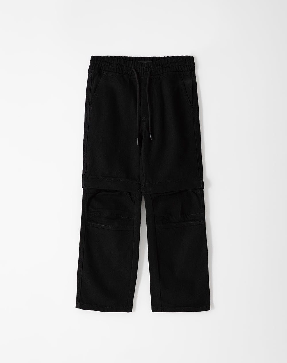 Pantalón regular fit tiro medio negro