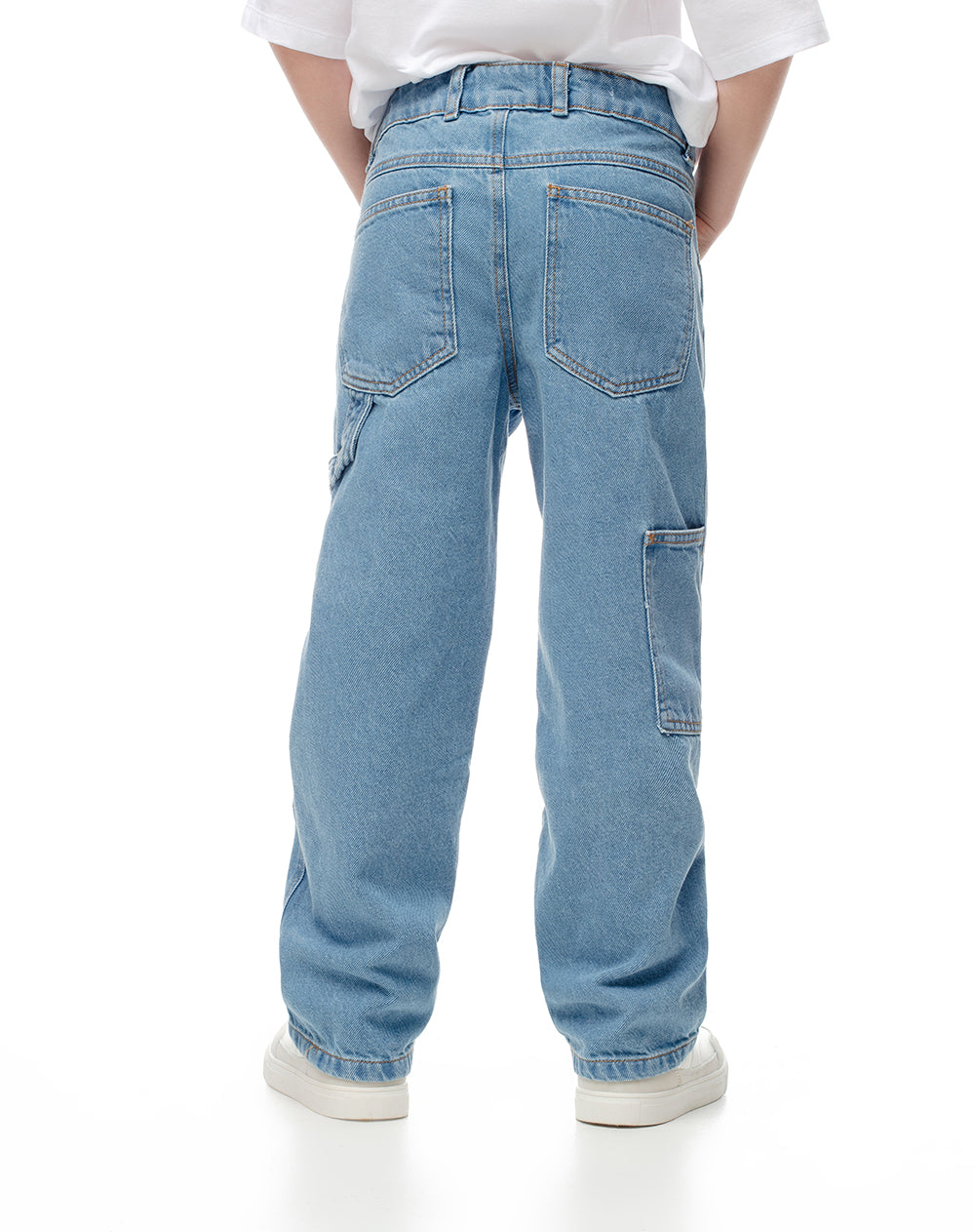 Jean baggy fit tiro medio indigo