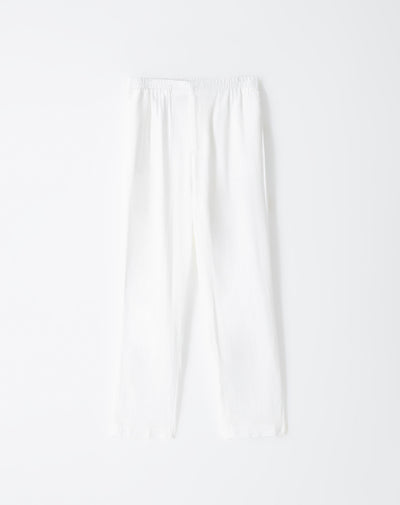 Pantalón regular fit tiro alto blanco