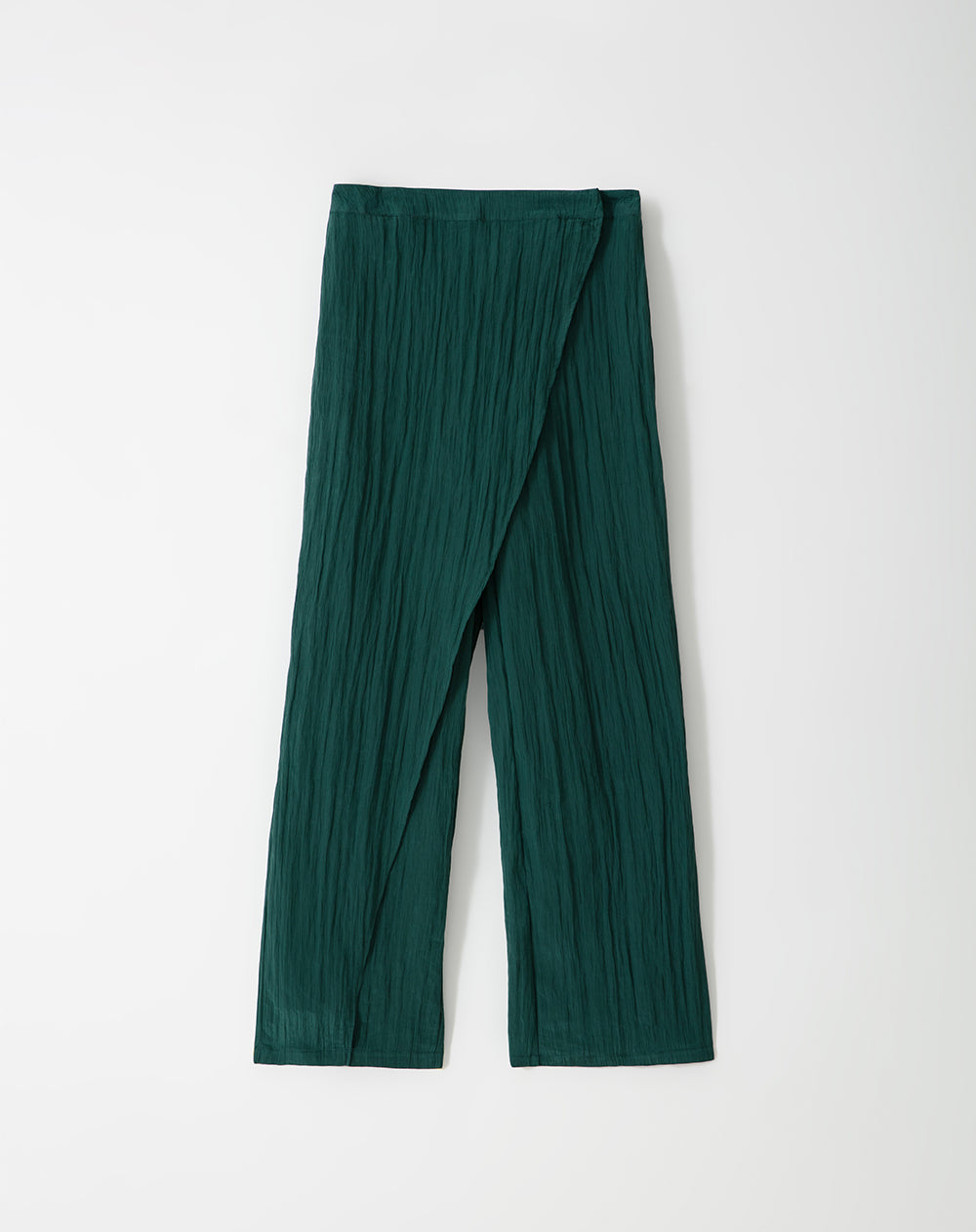 Pantalón loose fit tiro alto verde