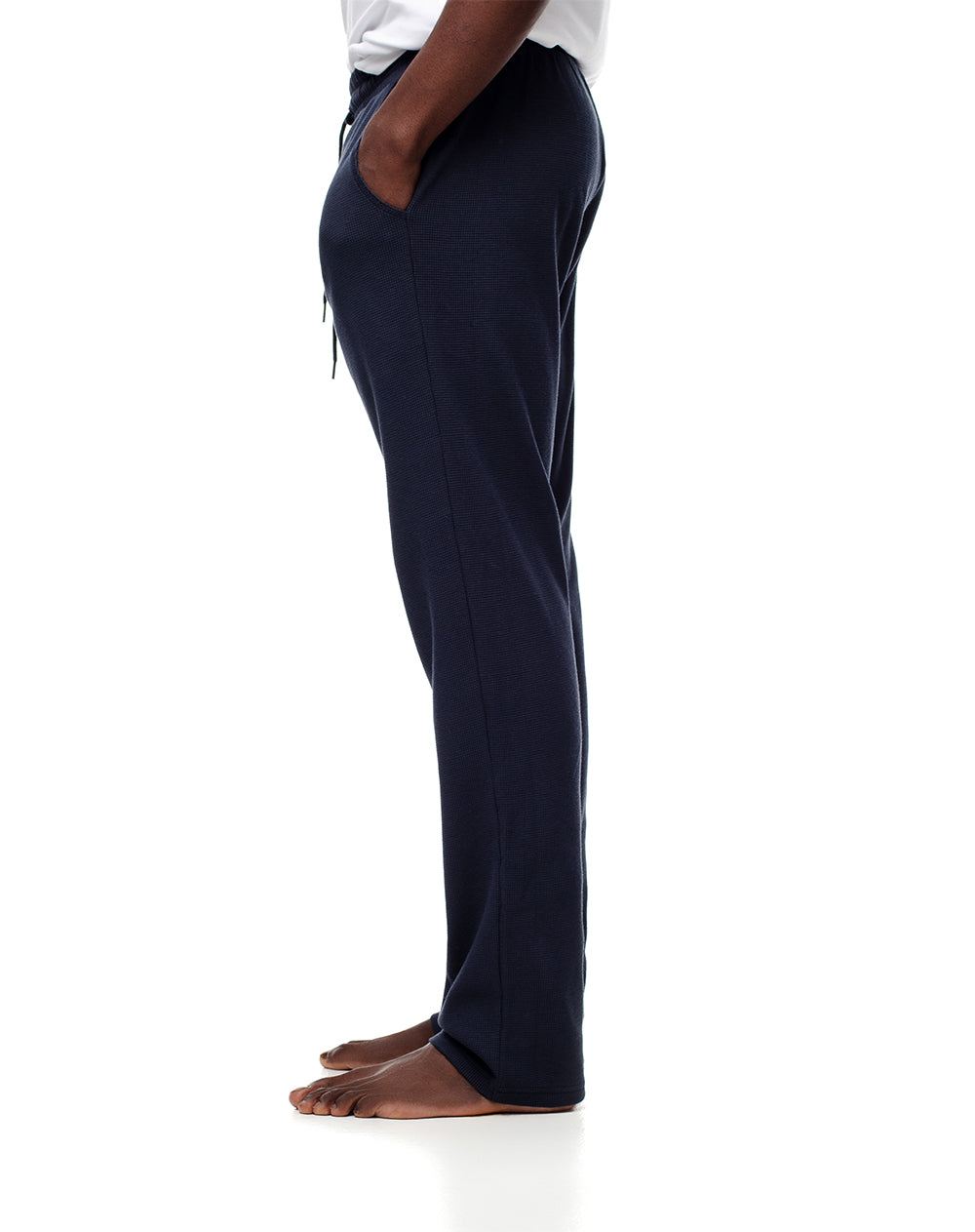 Pantalón regular fit tiro alto azul