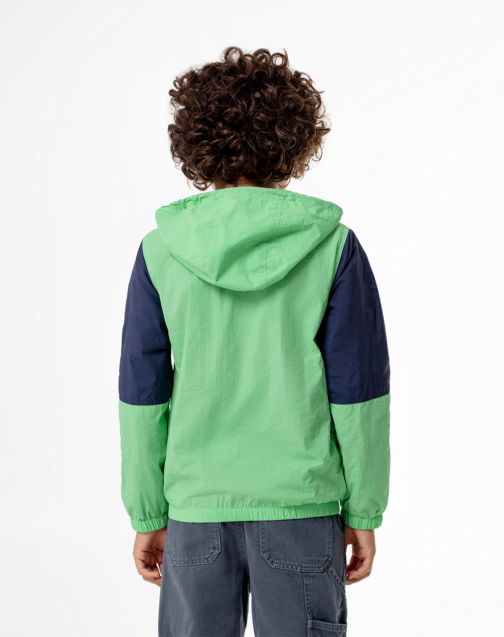 Chaqueta regular fit con capucha verde