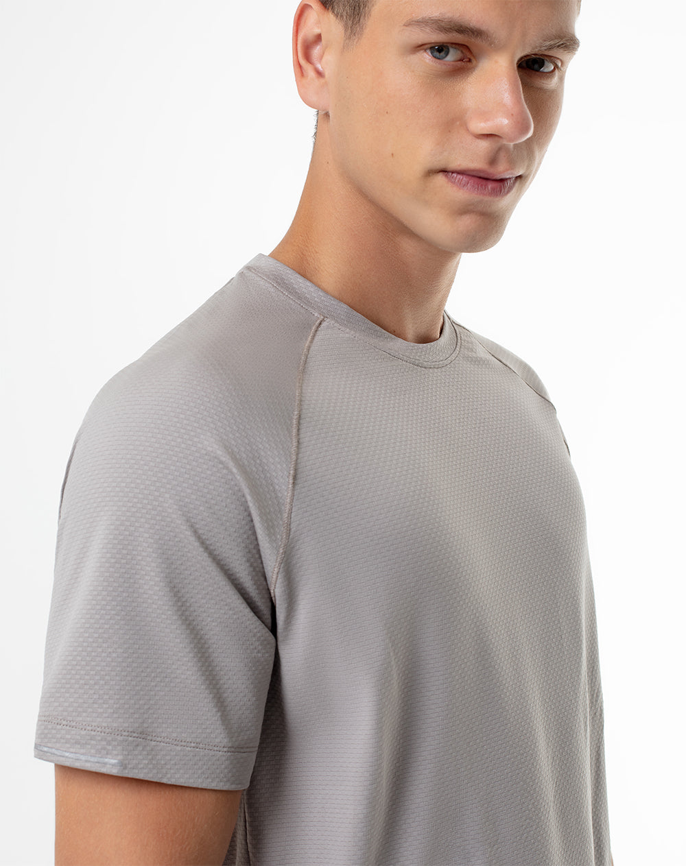 Camiseta regular fit manga corta gris