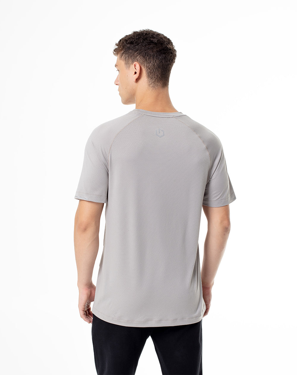 Camiseta regular fit manga corta gris