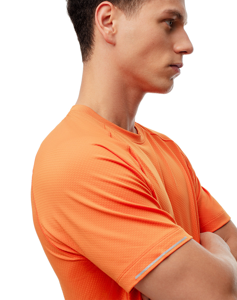 Camiseta regular fit manga corta naranja