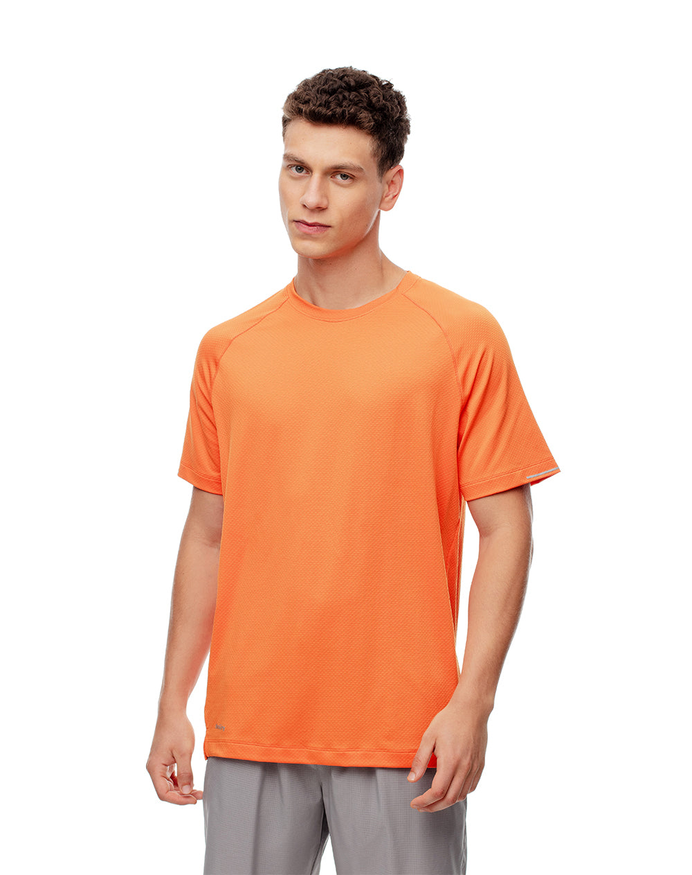 Camiseta regular fit manga corta naranja