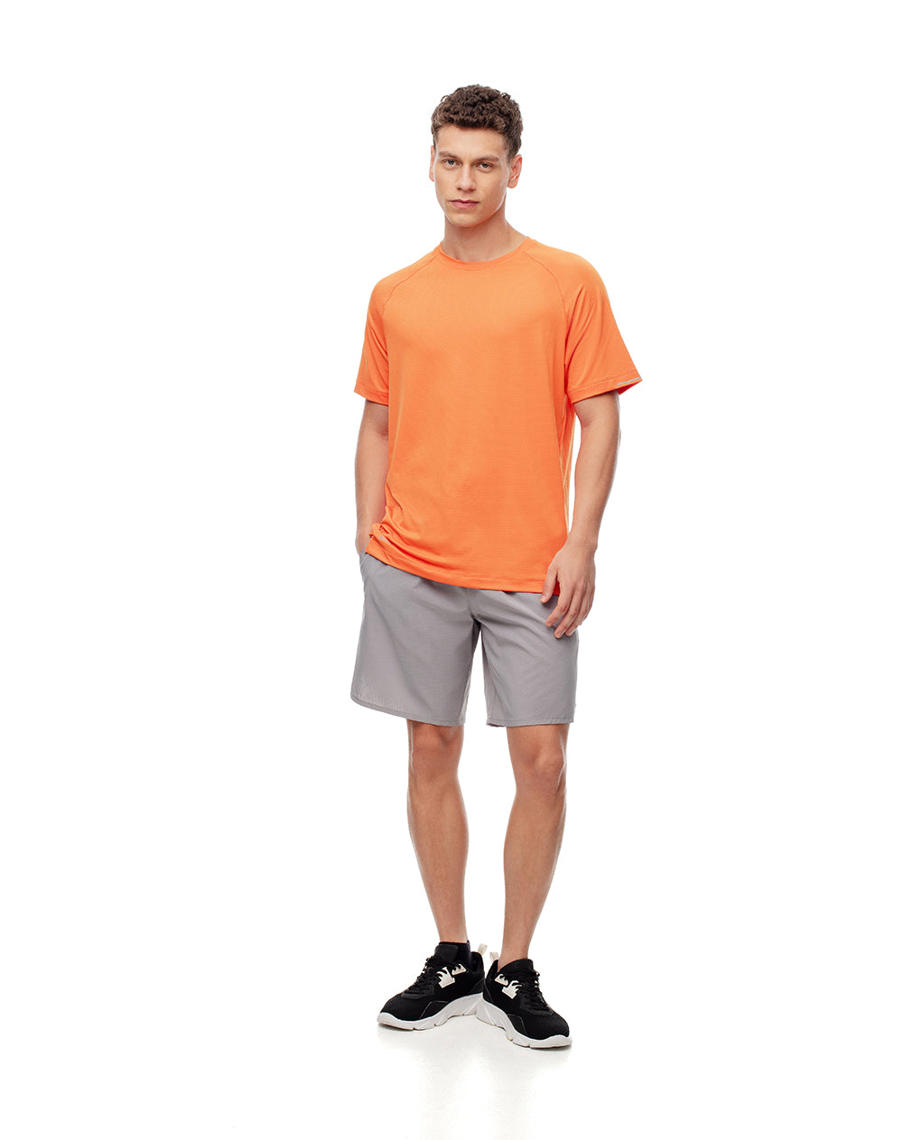 Camiseta regular fit manga corta naranja