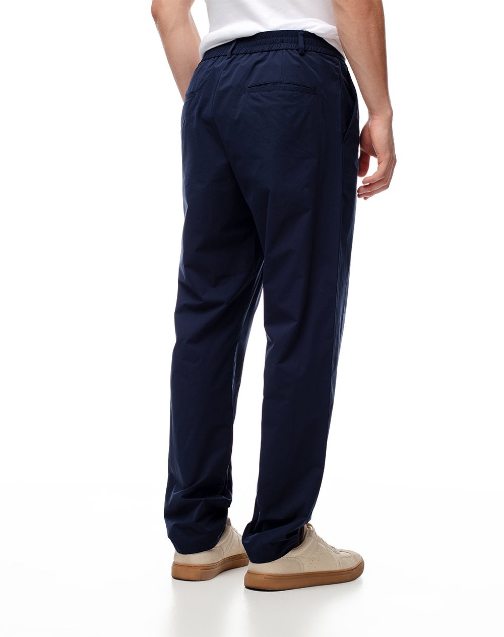 Pantalón regular fit tiro medio azul