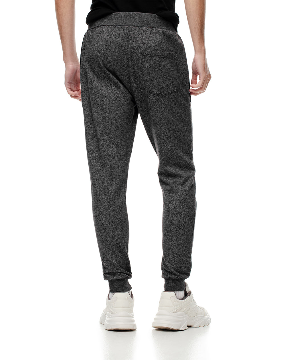 Jogger relaxed fit tiro medio gris jaspe