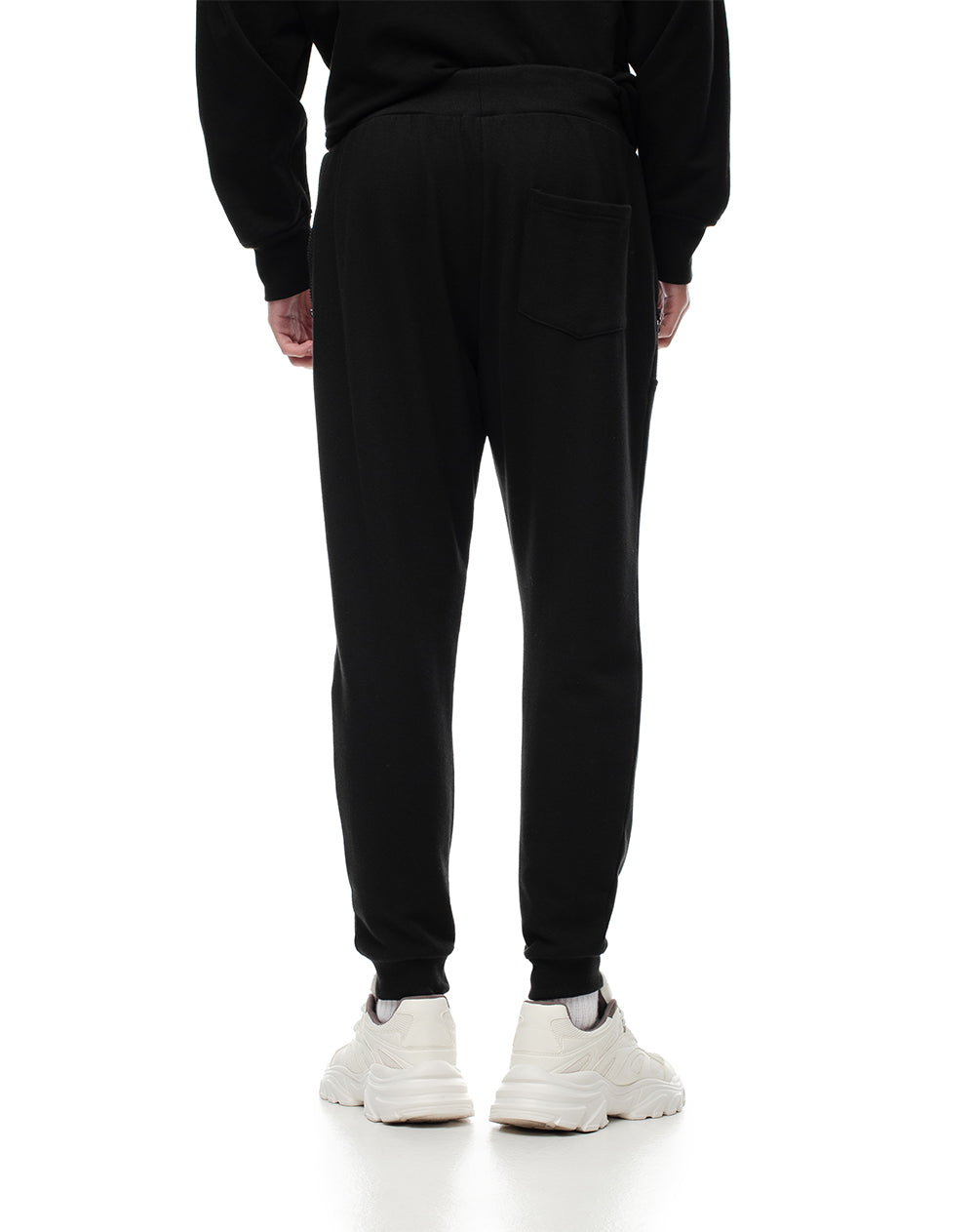 Jogger relaxed fit tiro medio negro