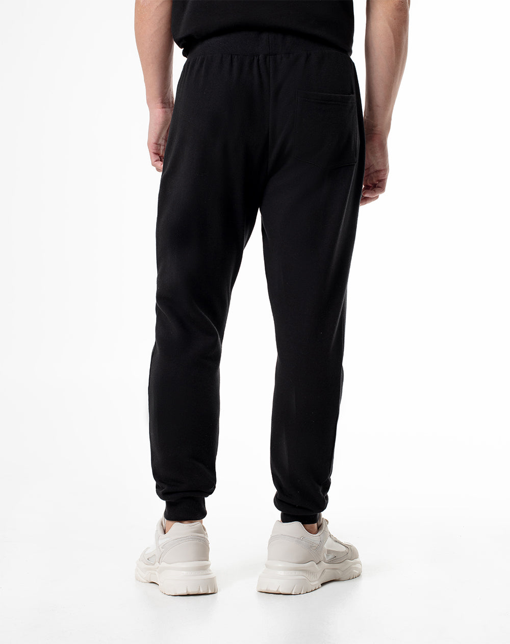 Jogger relaxed fit tiro medio negro