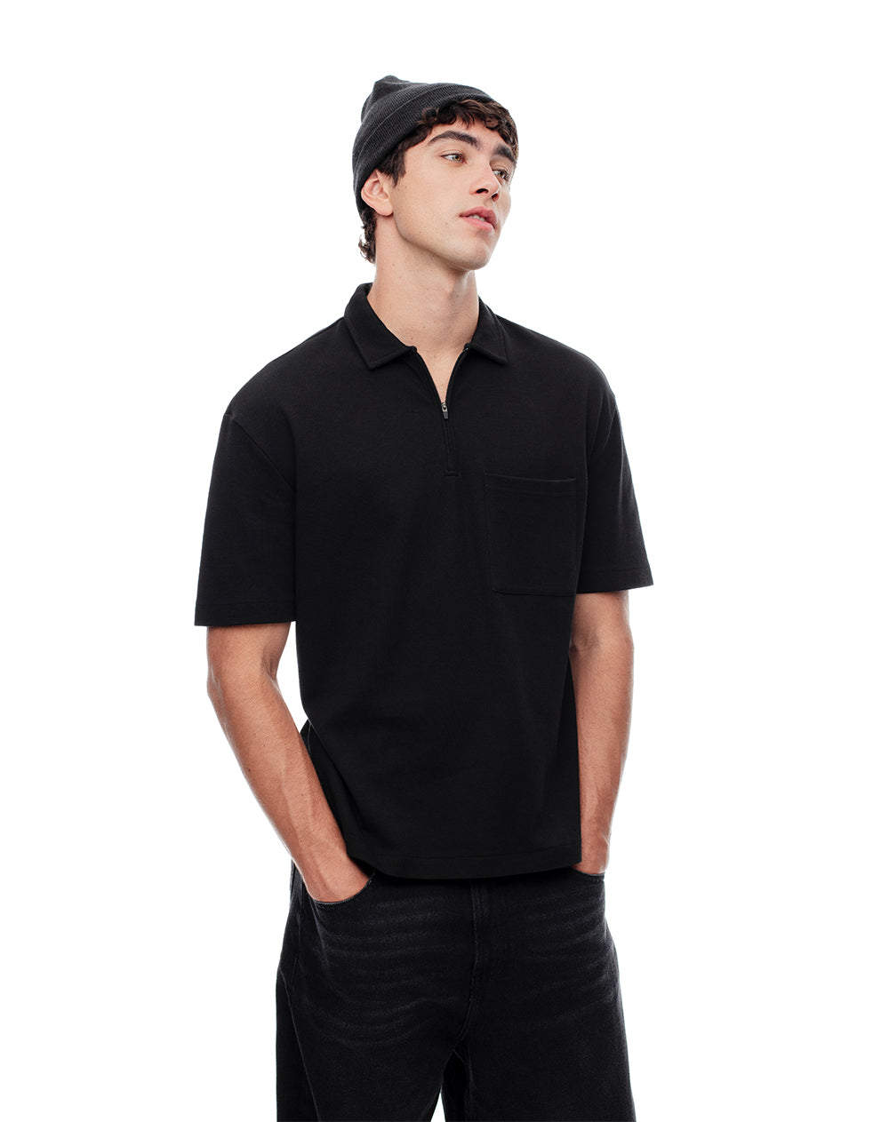 Polo regular fit negra