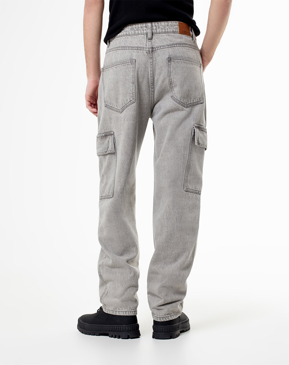 Jean Fimac Fimac regular fit tiro medio denim gris