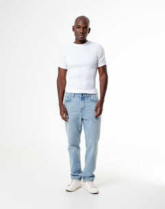 Jean regular fit tiro medio indigo