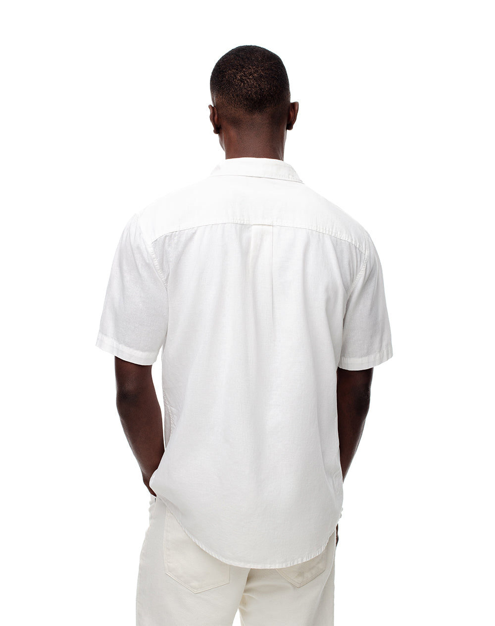 Camisa regular manga corta blanca