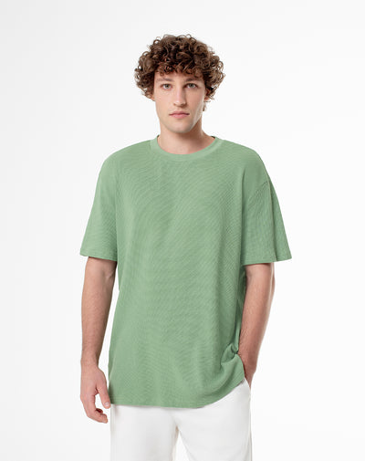 Camiseta oversized fit manga corta verde