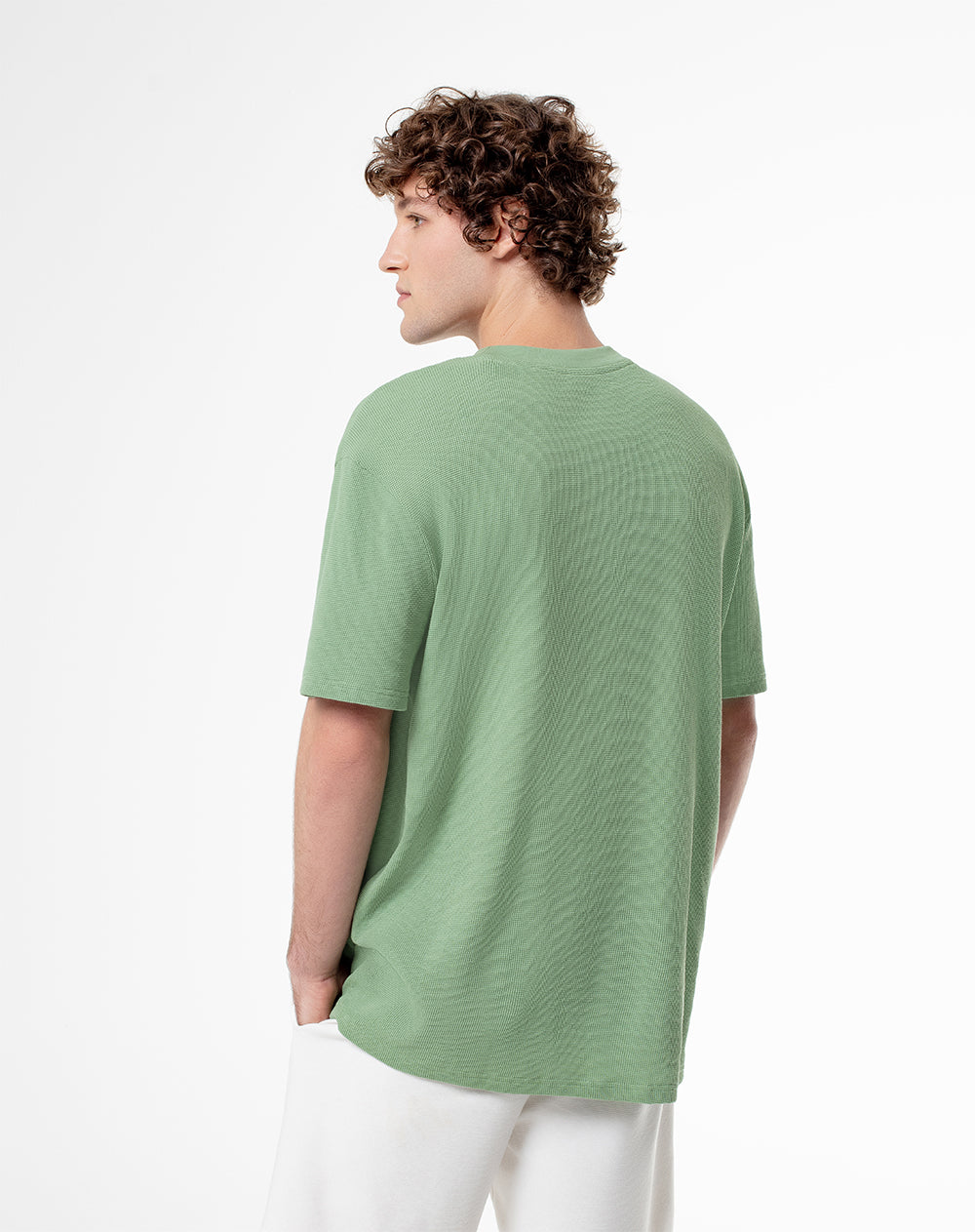 Camiseta oversized fit manga corta verde