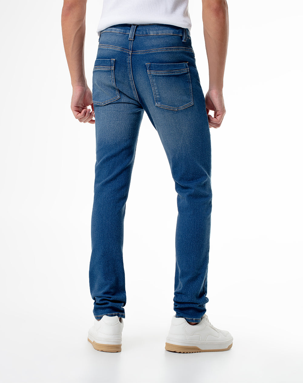 Jean skinny fit tiro medio indigo