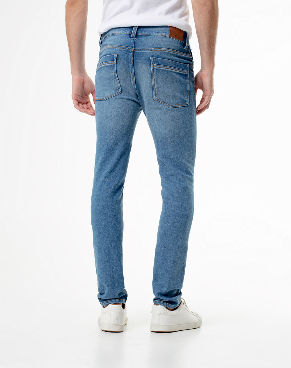 Jean skinny fit tiro medio indigo