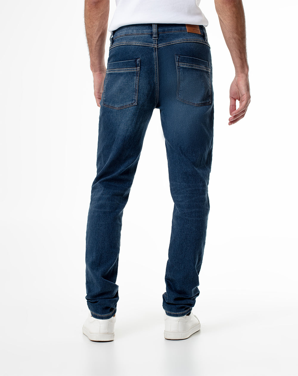 Jean skinny fit tiro medio indigo oscuro