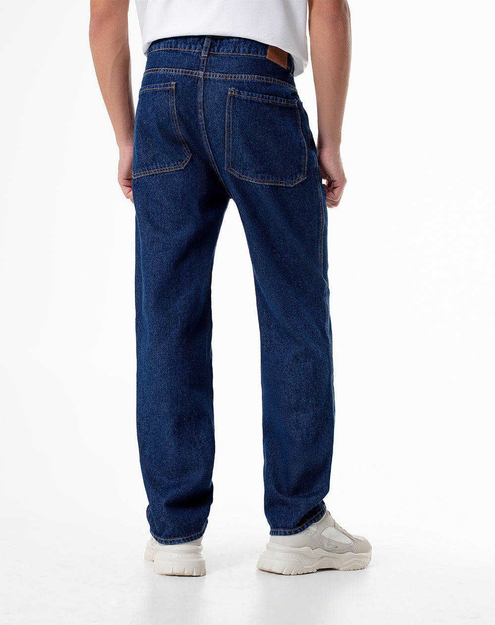 Jean regular fit tiro medio indigo oscuro