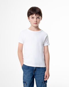 Camiseta regular fit manga corta blanca