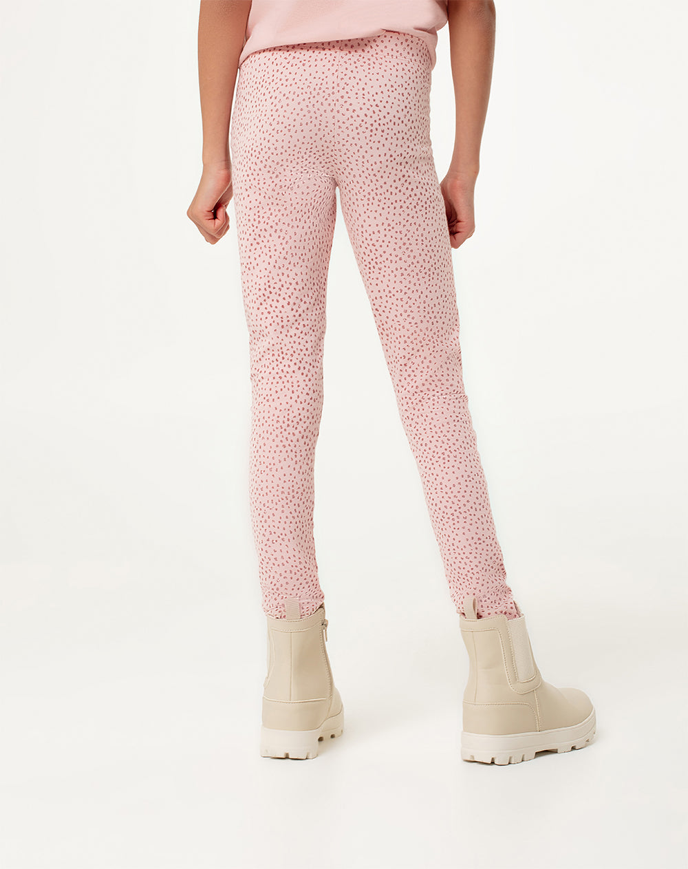 Legging tiro medio rosado estampado