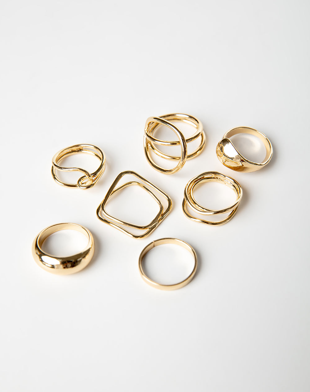 Set de anillos dorados