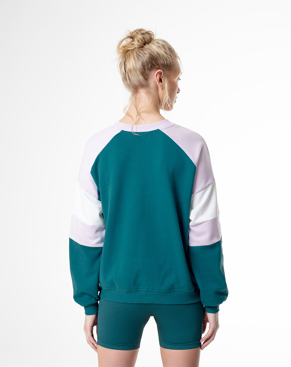 Buzo relaxed fit verde bloques