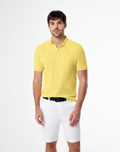 Polo slim fit amarilla