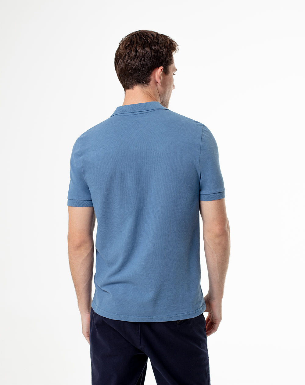 Polo slim fit azul